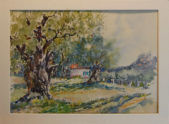 Knotty Tree Monet's Garden (Watercolor, 11 x 14) – William Welch Collection